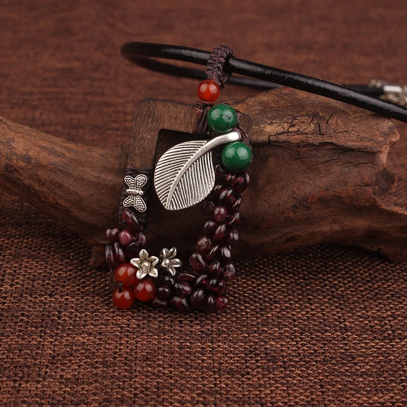 Этнические ювелирные изделия этнические камни красный камень гранат дерево