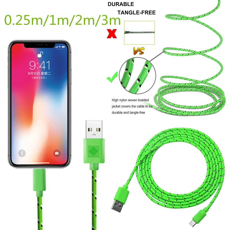 Кабель для передачи данных 2 м 3 8 контактов iphone X XS 5 6 7 настенное зарядное