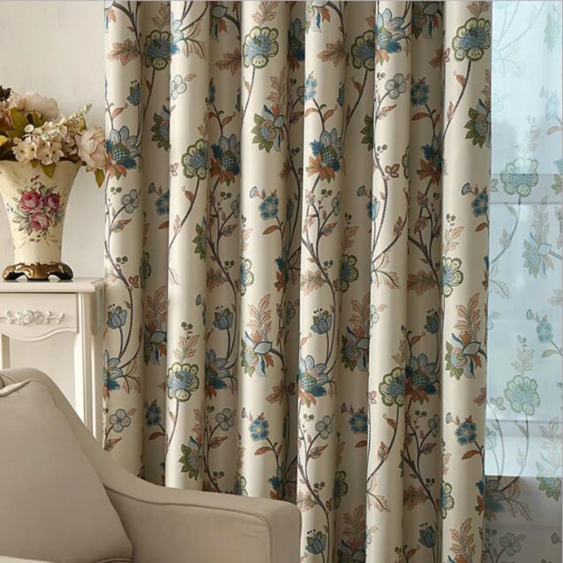 Затемненные шторы для спальни занавески с цветами прозрачная вуаль тюль ткань