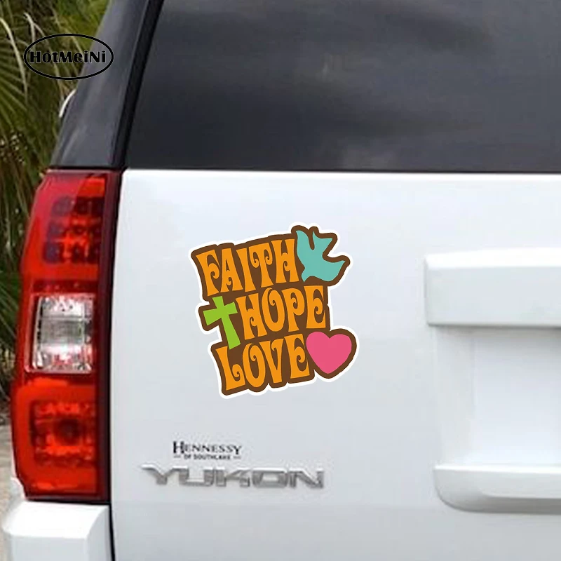 HotMeiNi Car Styling Sticker Faith Hope Love Vinyl Laptop Travel Luggage Waterproof Accessories 13 x cm | Автомобили и мотоциклы