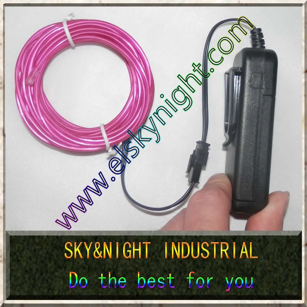 Фиолетовый 5 м гибкий провод веревка Трубка неоновый свет EL и инвертор со