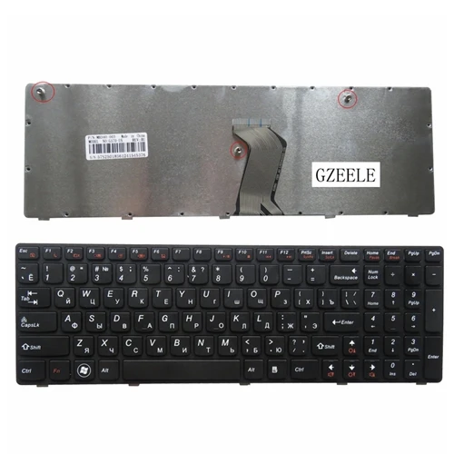 GZEELE RU Клавиатура для ноутбука LENOVO G570 G575 Z560 Z560A Z560G Z565 G570AH G570G G575AC G575AL G575GL G770 G560 Русский RU - Цвет: Черный