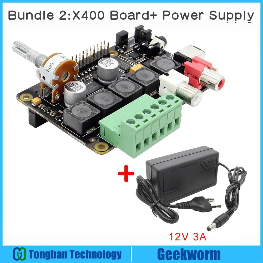 Bundle 2 Raspberry Pi DAC Full-HD усилитель класса D ies PCM5122 X400 аудио Плата расширения Raspberry Pi 4 Модель B/3B+/3B музыкальный плеер - Цвет: Bundle 2