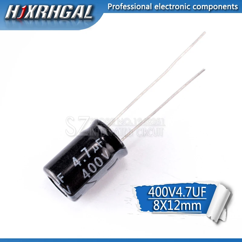 Высококачественный электролитический конденсатор 20 Higt 400 в 4 7 мкФ 8*12 мм В - Фото №1