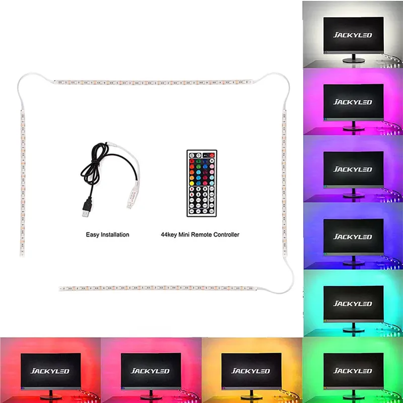 Светодиодная лента 5050 RGB 5 в USB многоцветный гибкий пульт дистанционного