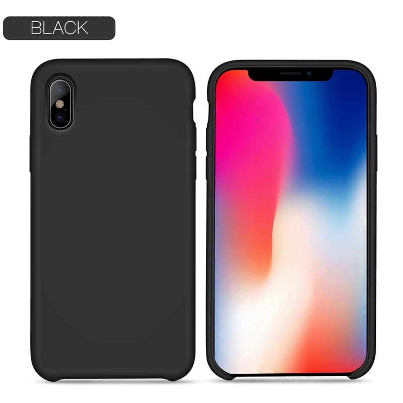 HOCO чехол для iphone X XR все включено Силикон+ PC конфеты красочные простые Роскошные бизнес для Apple iphone XS MAX задний чехол s - Цвет: Black