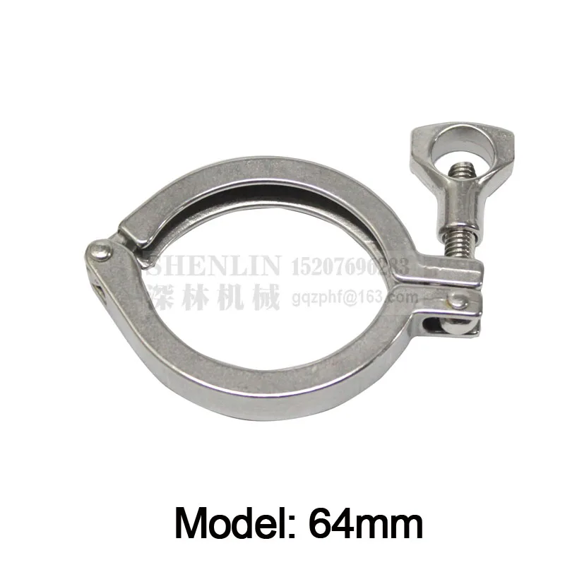 Tri Clamp 51mm 64mm 77.5mm ferrule OD 304 stainless steel tri clover sanitary fitting for water oil gas filler connector | Обустройство