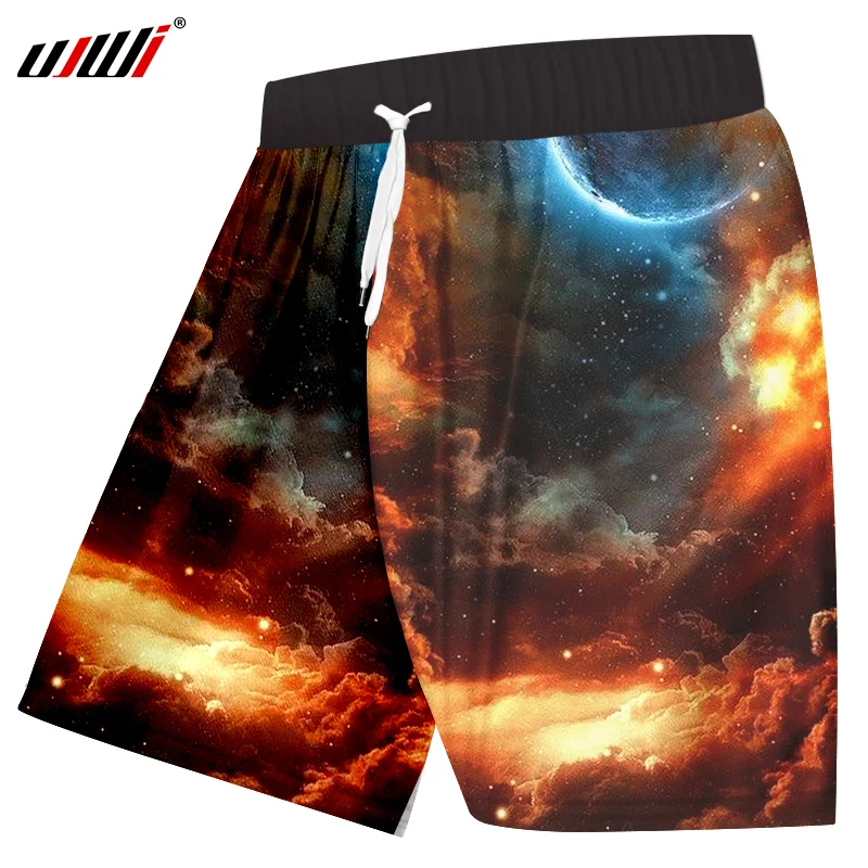 Шорты UJWI мужские пляжные свободные повседневные модные с 3D галактикой в стиле