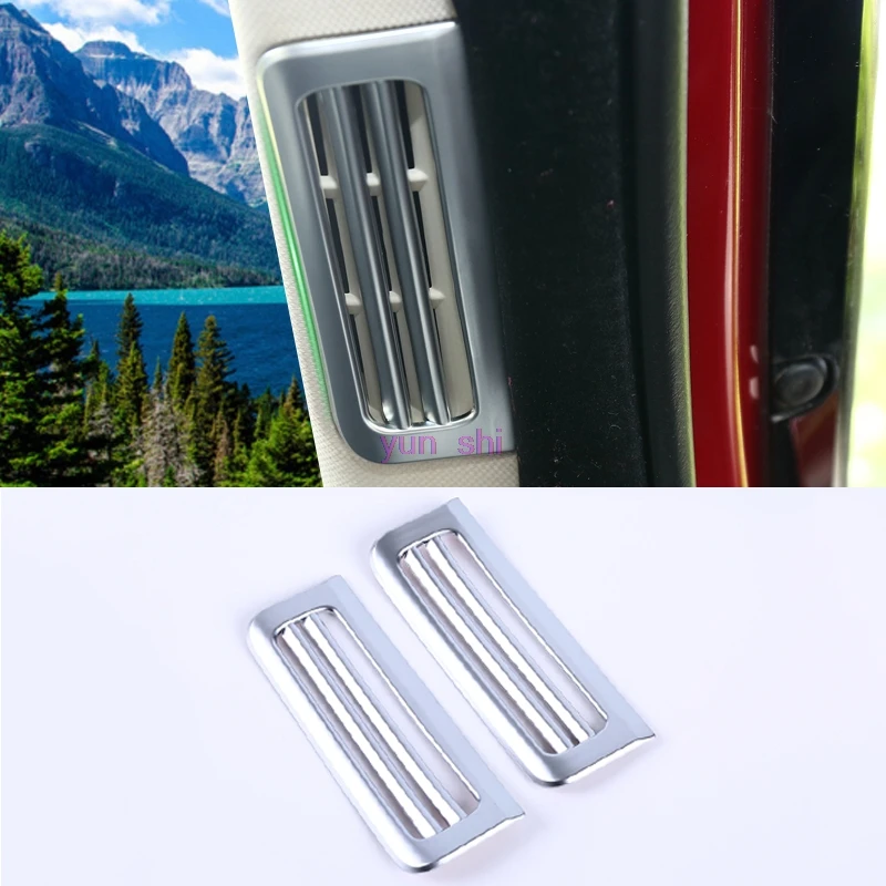 2 шт. хромированные декоративные наклейки для автомобильных воздуховыпускных