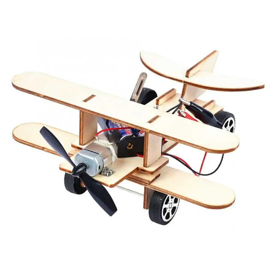 9 Styles DIY Assembly Wooden Model Kit Toy for Kids Children Battery Powered Remote Control Car Electric Learning | Игрушки и хобби