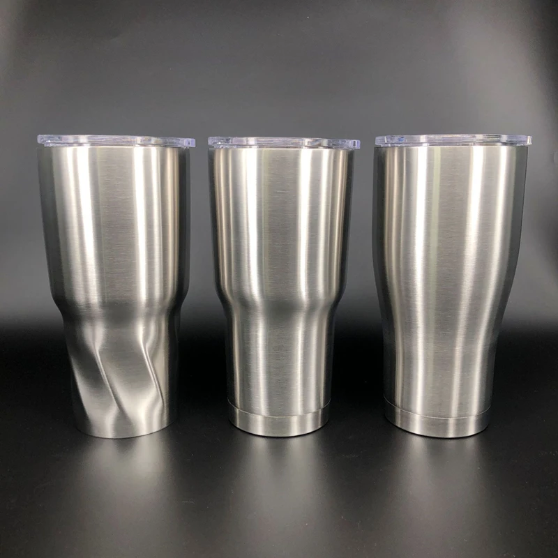 25 шт. персонализированные вакуумные изолированные витые кружки из нержавеющей