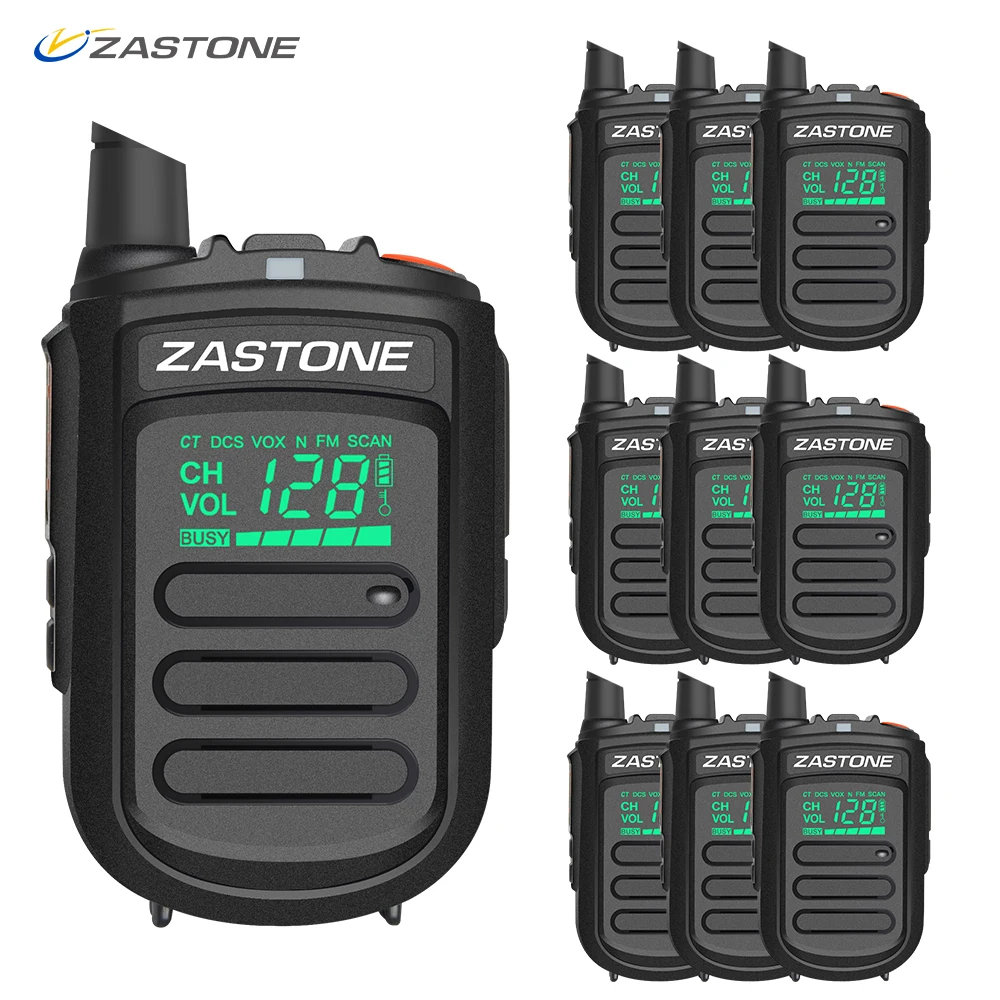 10 шт.) Zastone Mini9 Walkie Talkie профессиональный портативный двухстороннее радио CB радио UHF 400-470MHz коммуникатор трансивер telsiz