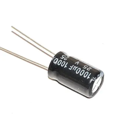 Бесплатная доставка 100 шт. 1000UF25V Электролитический Конденсатор 1000 мкФ/25V мкФ 25V