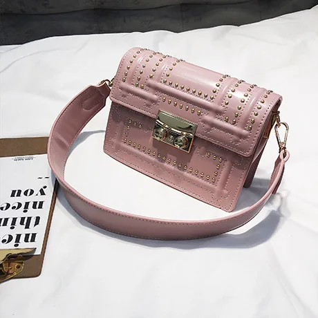 pink Женские сумки через плечо для женщин, из искусственной кожи, известный бренд, роскошные сумки, дизайнерские сумки через плечо - Цвет: pink