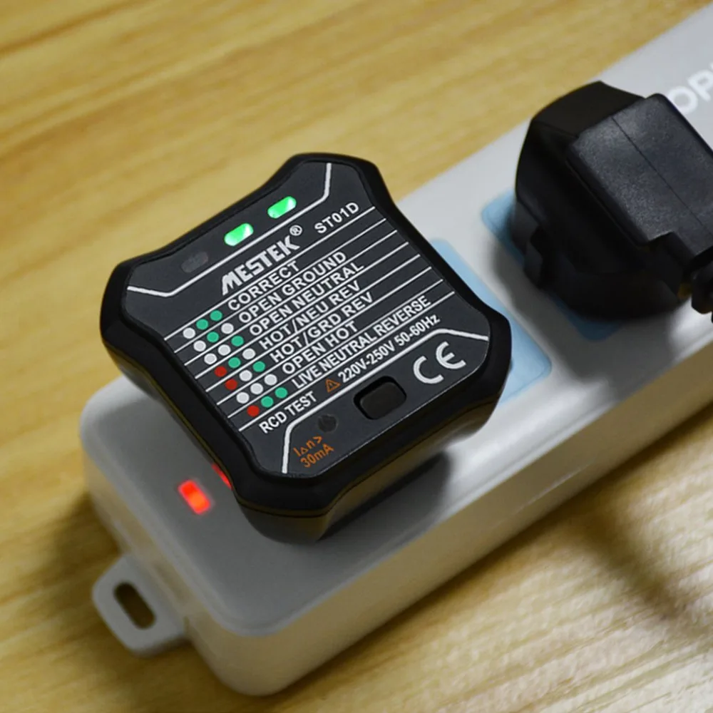 ST01D розетка тестовая er схема полярности детектор напряжения настенная вилка