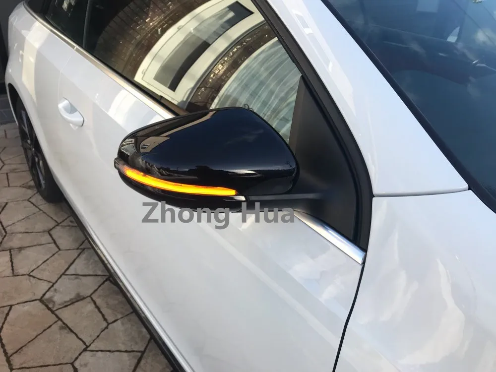 Динамический светодиодный указатель поворота для GOLF 6 MK R32 08-14 Touran боковое крыло зеркало заднего вида Индикатор мигалка ретранслятор светильник лампа