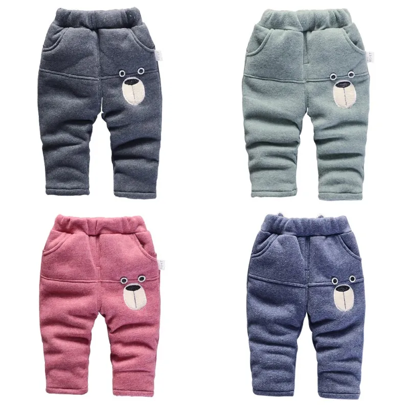 2018 Winter Baby Boy Cotton Fashion Pants Down Trousers Pantyhose With Bear Picture |
