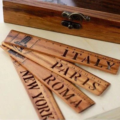 

Creative Vintage hollow wooden Eiffel Tower Architecture Ruler For Kids Gift Novelty Item School Material Korean Stationery