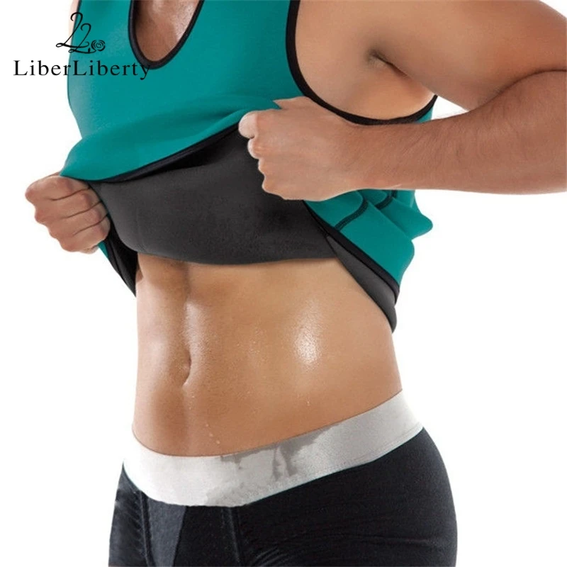 Мужской спортивный неопреновый жилет для похудения с молнией|corsets for waist training|shaper
