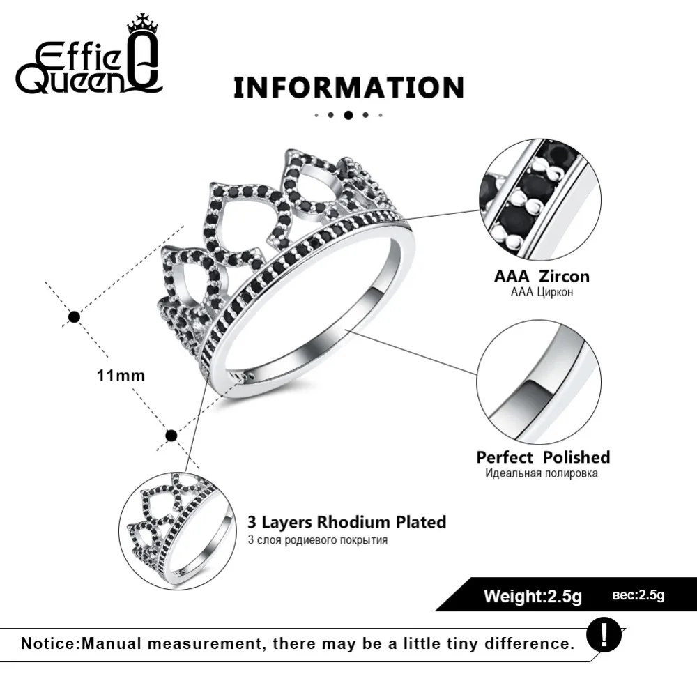 Уникальное черное циркониевое кольцо Effie Queen в виде лопатки для покера