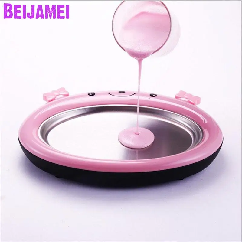 Beijamei Бытовая DIY Мини жареные льда без электричества йогуртов домашний Мороженое решений цена|Мороженицы| |