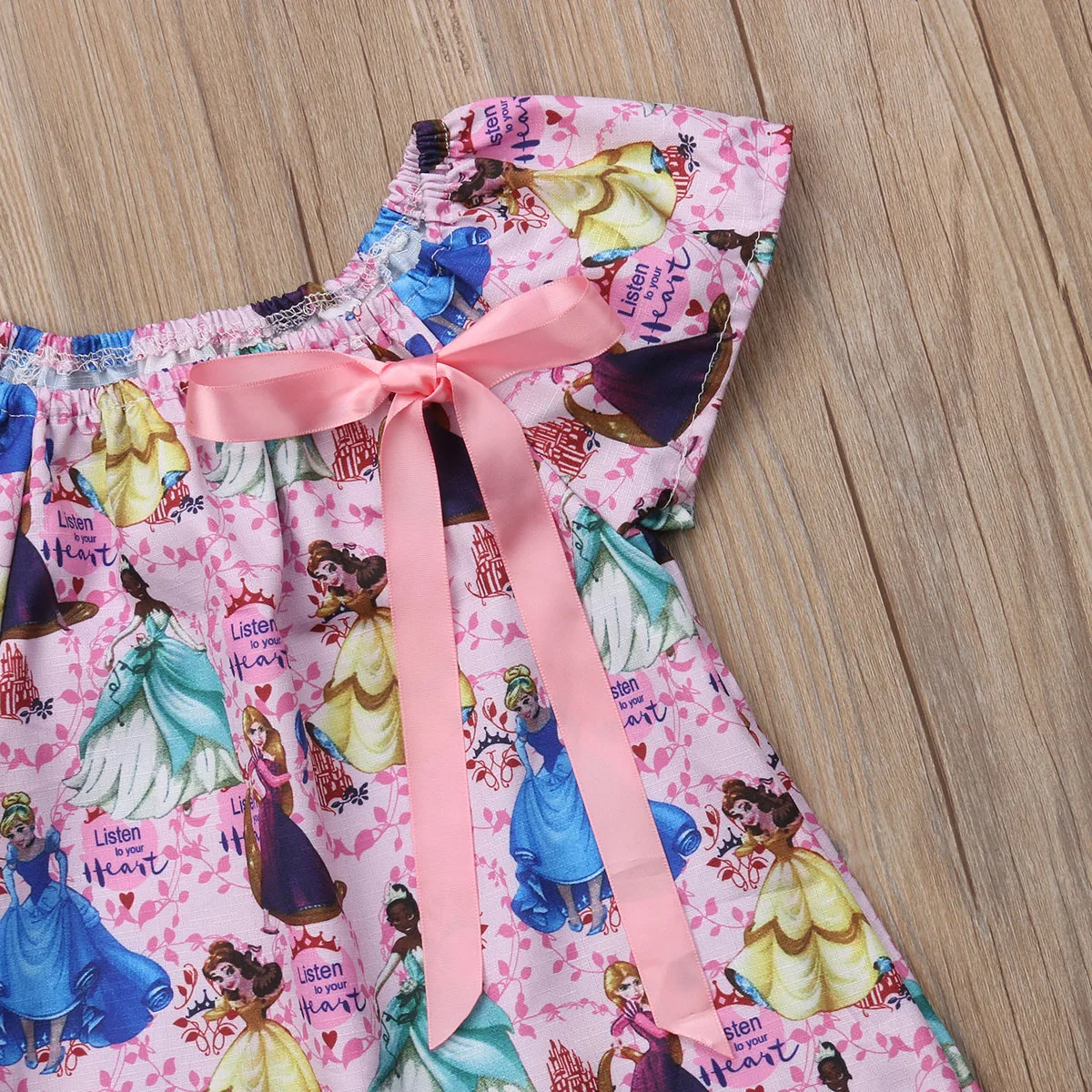 Princess Children Girls Cartoon Dress A-line Bow Formal Pageant Party Dresses Clothes | Детская одежда и обувь