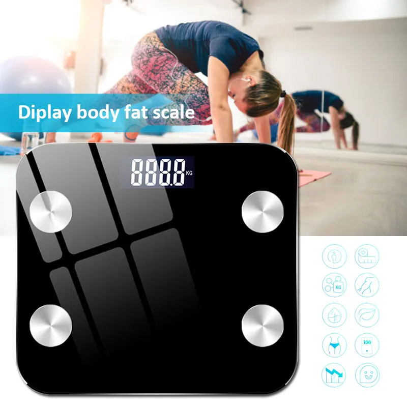 Smart Body Fat Scale Electronic Scales Portable Bluetooth APP Mass Measure Tool Monitoring Health LCD Digital |