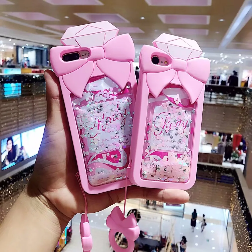 Мягкий силиконовый чехол для Apple iPhone XS Max 3D милый флакон духов конфет блестящий