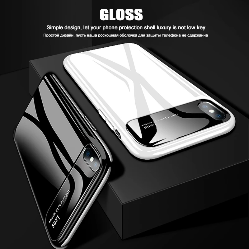 LuckGuard тонкий гладкий зеркальный чехол для iPhone X 8 7 6s Plus Роскошный Жесткий матовый