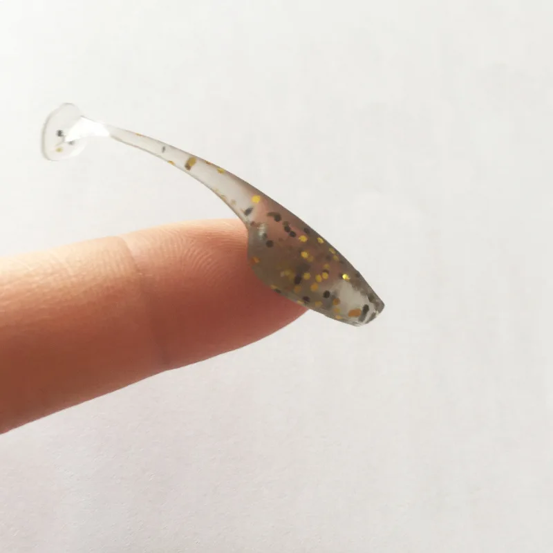 XIDIAOYU 10 шт. Мягкая приманка Т хвост 4cm0.75g корень для рыбалки Маленькая рыба карп