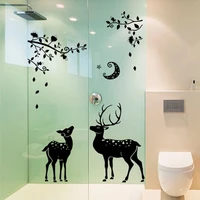 3d waterproof sticker name moonless deer diy vinyl wall stickers for kids rooms glass bathroom christmas decorations wall decals