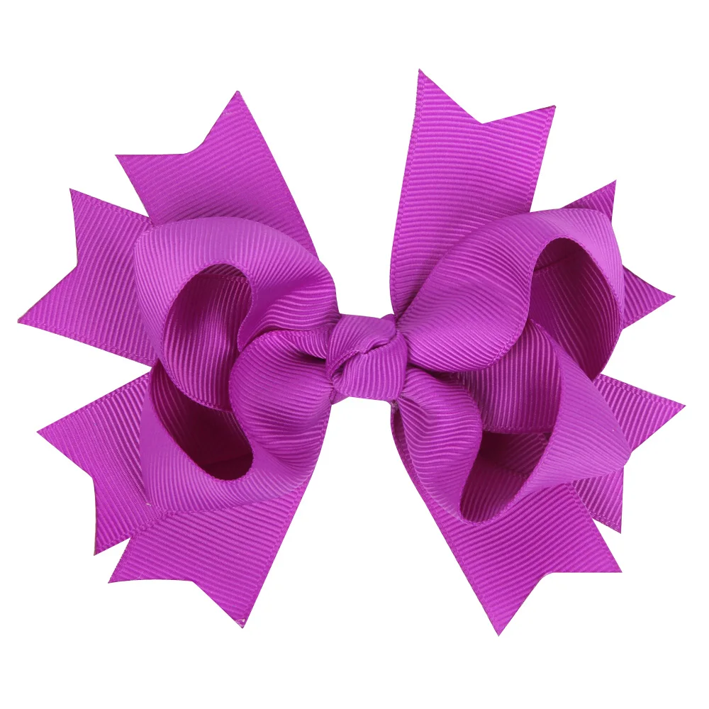 4.5&quot Children Girl Hair Clip Handcraft Big Grosgrain Ribbon Bows Alligator Clips Barrette Bowknot Toddler Accessories | Детская