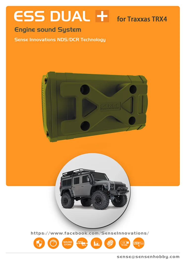 ESS двойные динамики звуковая группа имитирует звуковые эффекты для 1/10 TRAXXAS Trx-4 Trx4