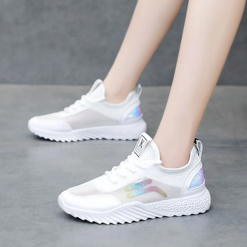 Женские кроссовки на толстой подошве Taoffen мягкие дышащие с перекрестными