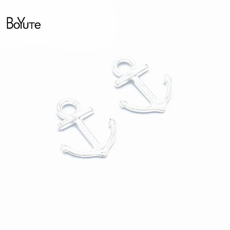 BoYuTe(100 шт./лот) 6 цветов 18*14 мм металлический сплав морская подвеска-талисман в форме якоря Diy ювелирные аксессуары