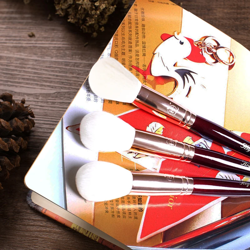 Набор кистей для макияжа из козьей шерсти 14 предметов|Аппликатор теней век| |