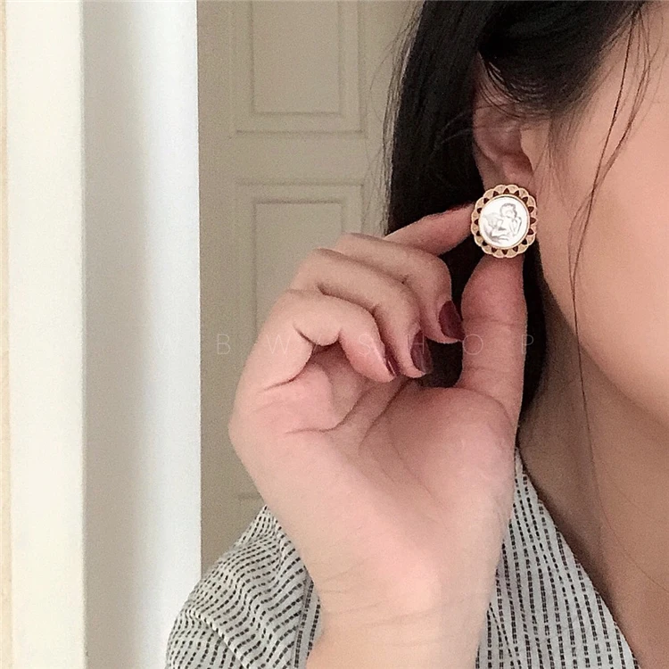 Неустаревающий чудо глэм Ретро Ангел Эффектные серьги bijoux Party Top Rock Neat star