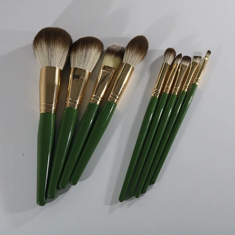 9pcs makeup brush Hzm женские кисти деревянная основа косметика для бровей Тени для век кисти для макияжа Наборы Pincel Maquiagem горячая Распродажа YA327 - Handle Color: 9pcs makeup brush