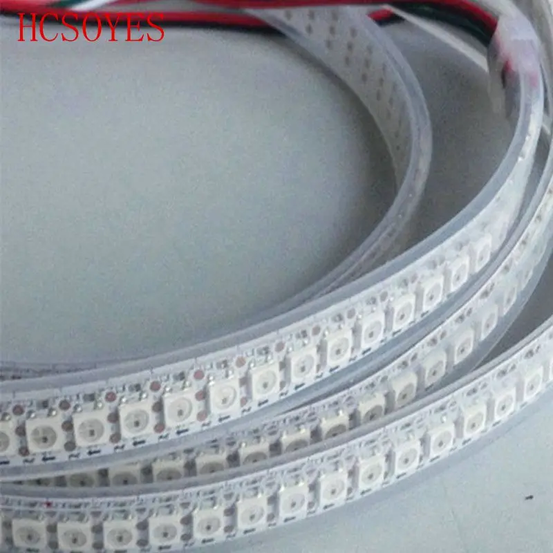 DC5V 1 м WS2812B встроенный ws2811 IC RGB полоса 30/60/144 led/M пикселей не водонепроницаемый ip30 5050