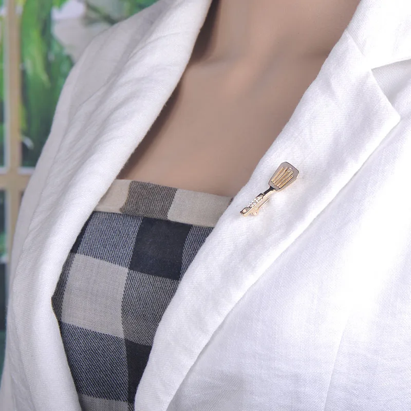 Женская брошь в форме шпателя Funmor кухонного аксессуар для одежды маленького