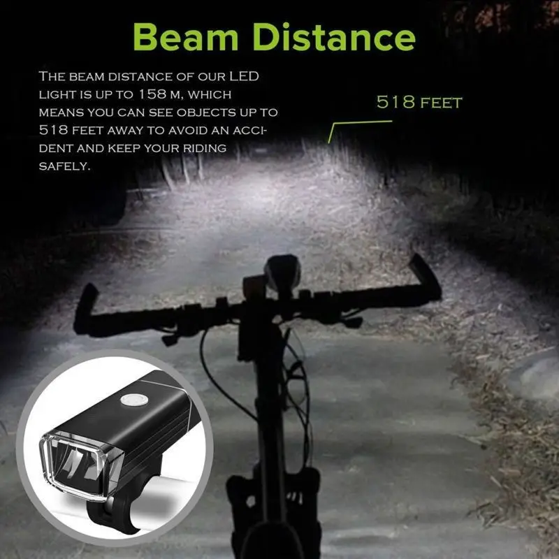 Bike Bicycle Lights USB LED Rechargeable Set Mountain Cycle Front Back Headlight | Спорт и развлечения