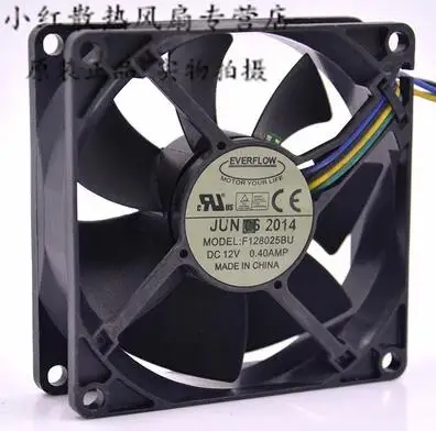 F128025BU 12V 0.40A 8 см 8025 4 линии ШИМ большой объем воздуха контроль температуры