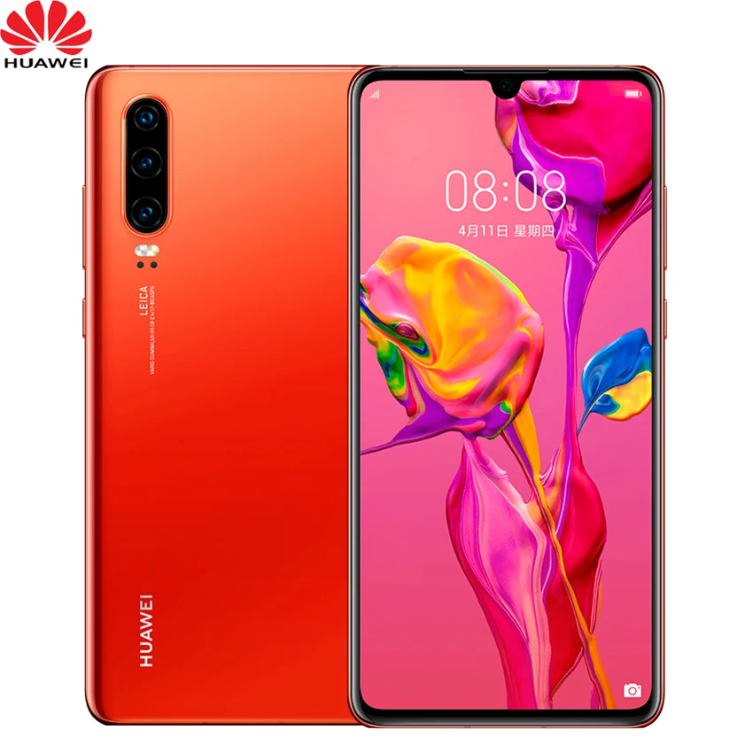 Официальный мобильный телефон Huawei P30 6 1 дюймовый oled экран 8 ГБ ОЗУ Поддержка карты
