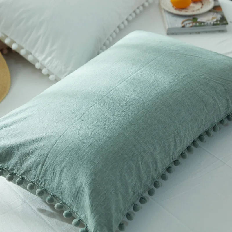 pillowcase x1 LOVINSUNSHINE/Высококачественная хлопковая наволочка; милая однотонная наволочка для девочек; 48X74 см; HK01 - Цвет: pillowcase x1