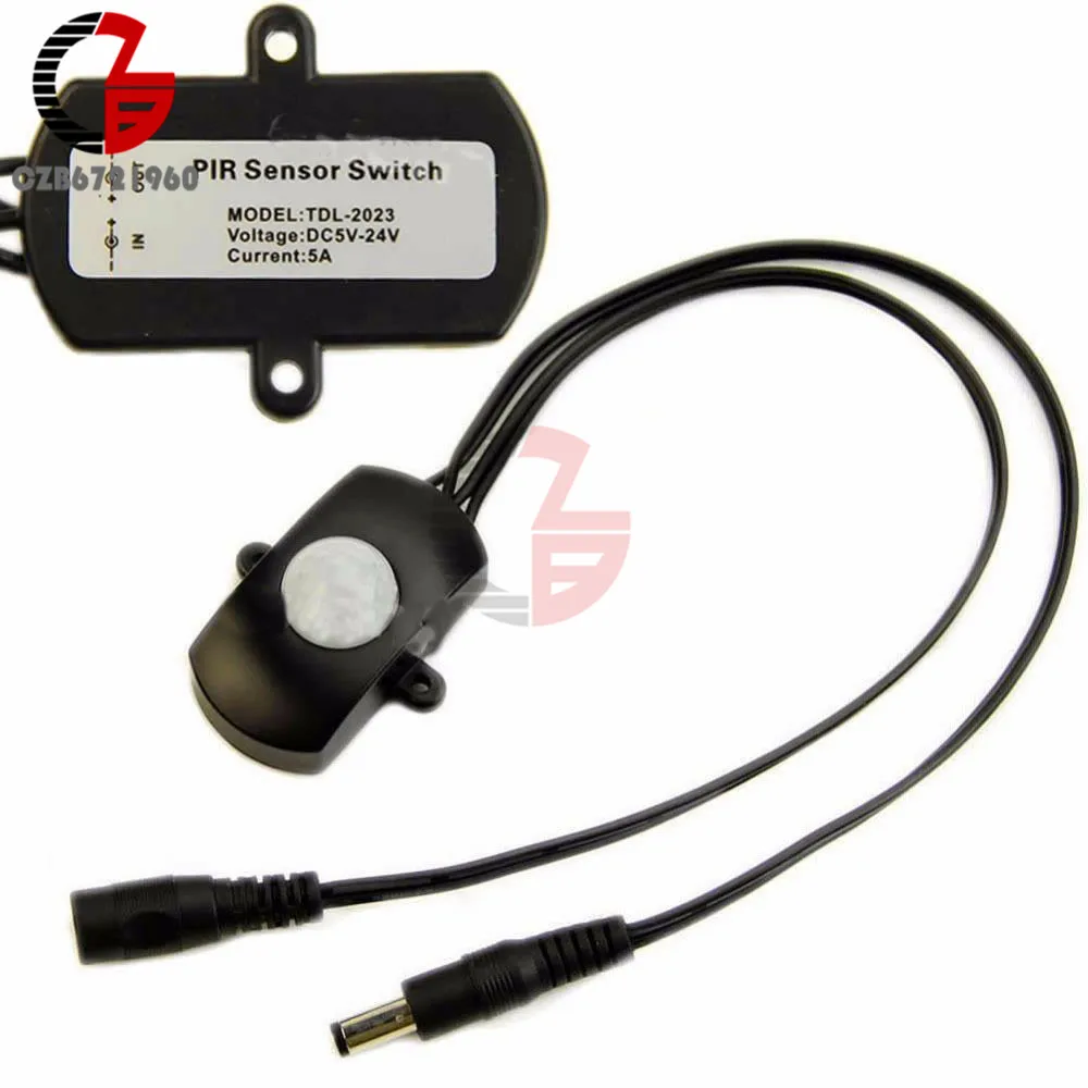 DC 5V 12V 24V 5A PIR датчик движения переключатель мини инфракрасный ИК Детектор Крытый