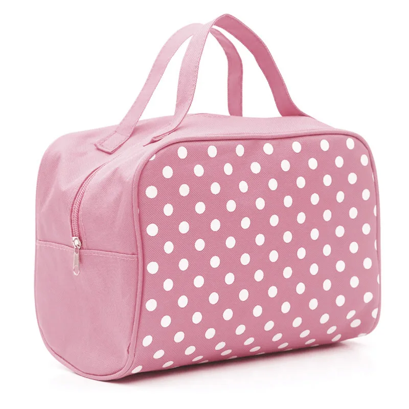 

New Arrival Fashion Lady Organizer Multi Functional Cosmetic Storage Dots Bags Women Makeup Bag With Pockets Toiletry Pouch
