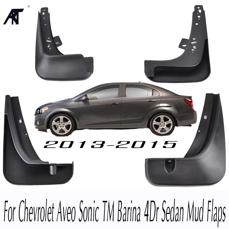 Литые Брызговики для Chevrolet Aveo Sonic TM Barina 4Dr седан 2012-2016 брызговики