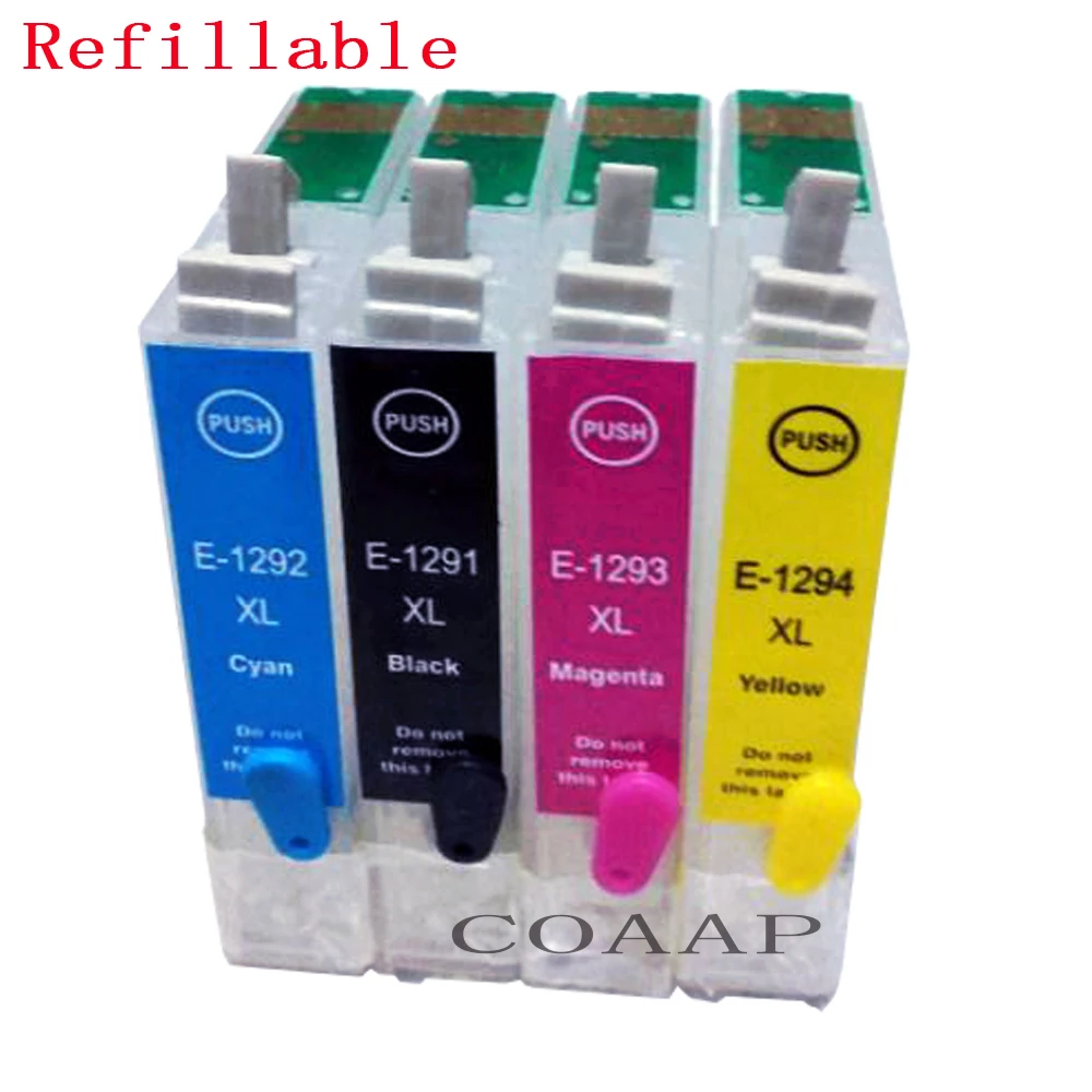 4x совместимый T1291 T1292 T1293 T1294 многоразовый пустой картридж для принтера EPSON WorkForce WF