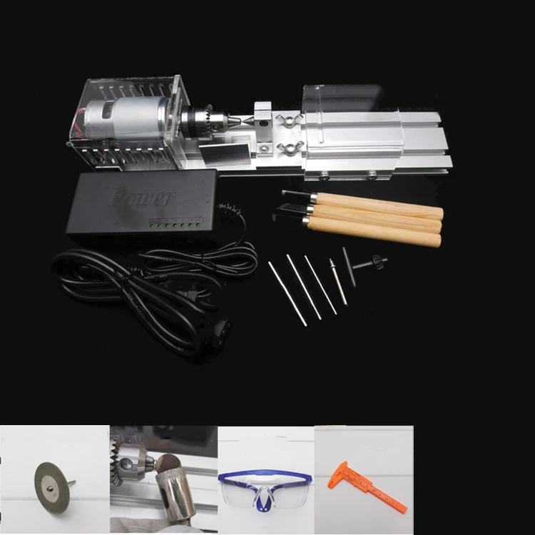 DIY Мини токарный станок Настольная пила с алмазной пилой для резки полировка