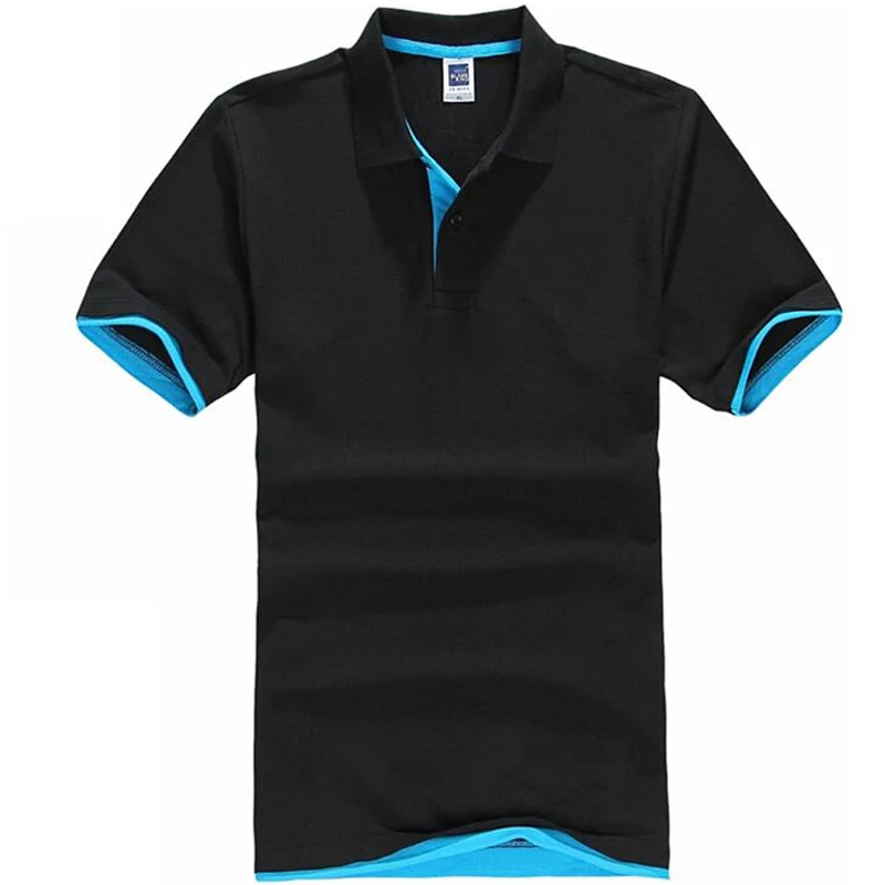 

2021 Summer Polo Shirt Men Casual Cotton Solid Color Polo Shirts Mens Breathable Short Sleeve T-Shirt Golf Tennis New Clothing